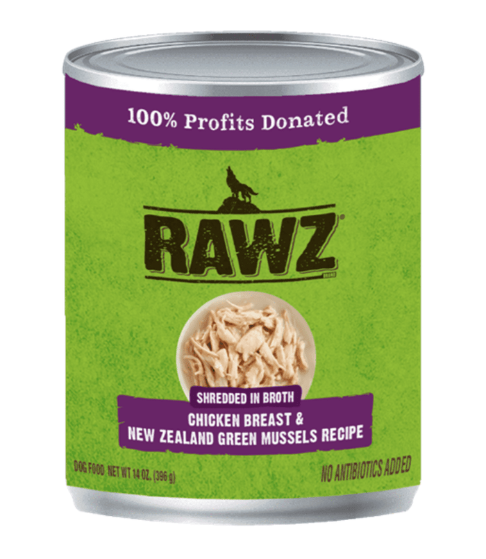 Rawz Shredded Chicken Breast & New Zealand Green Lipped Mussel Dog Food