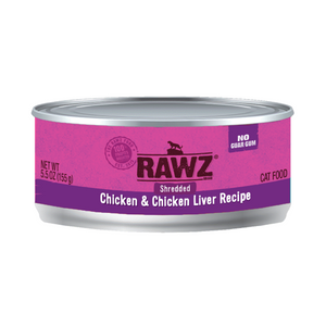 Rawz Shredded Chicken & Chicken Liver Cat Can