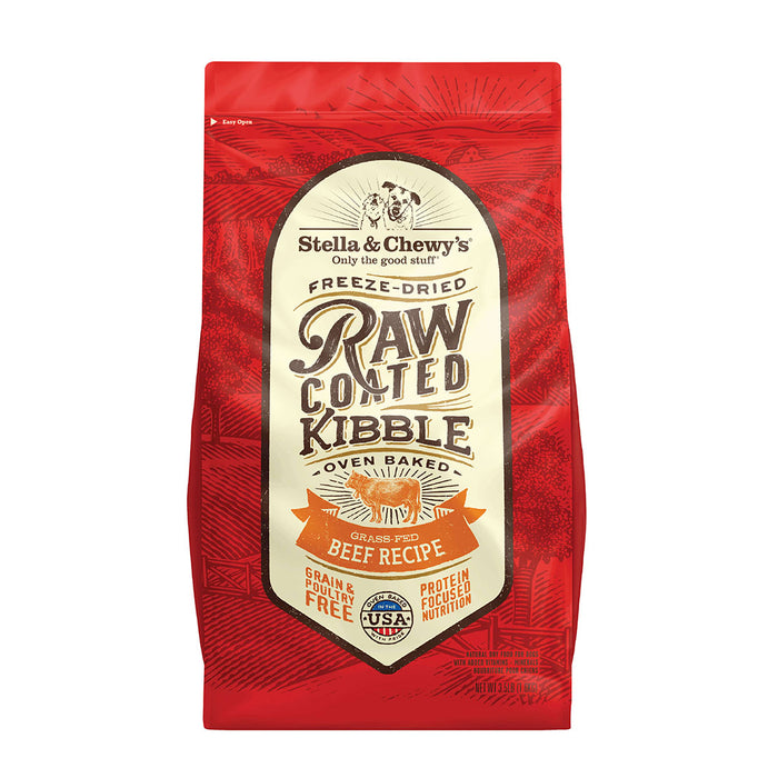 Stella & Chewy's Grass-Fed Beef Raw Coated Kibble Dog Food