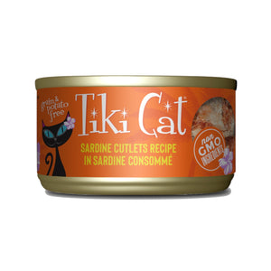 Tiki Cat Grill Sardine Cutlers in Sardine Consomme Can