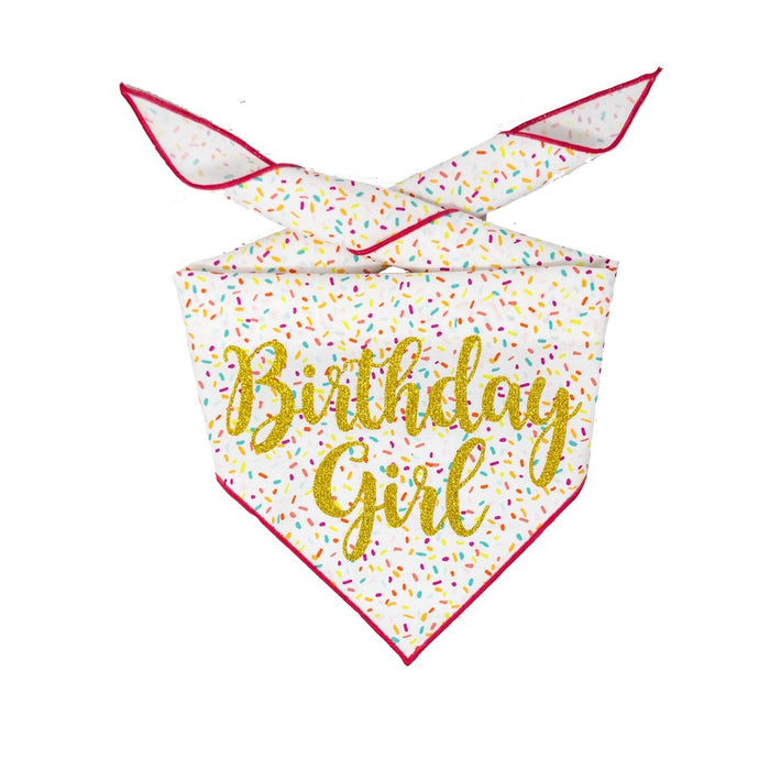 Paisley Paw Birthday Girl Glitter Bandana