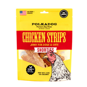 Polka Dog Chicken Strip Jerky Shorties 3oz