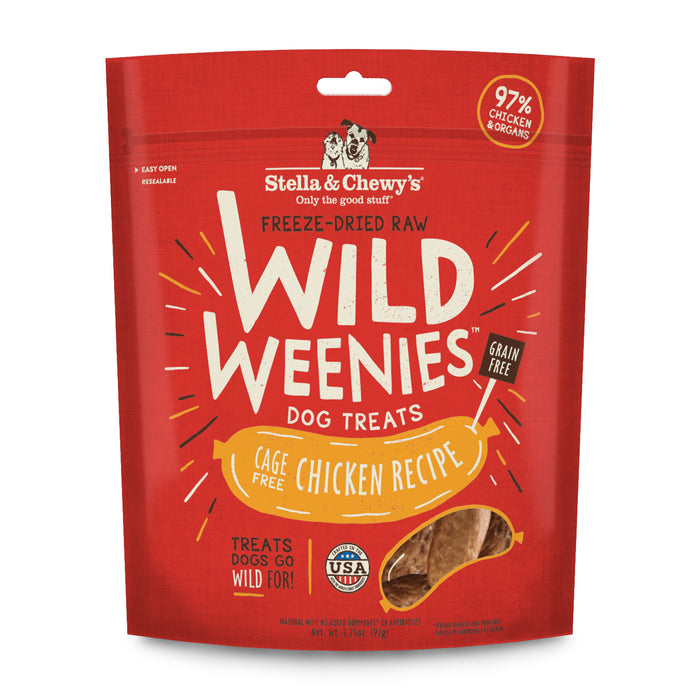 Stella & Chewy's Wild Weenies Freeze Dried Chicken Dog Treats 3.25oz